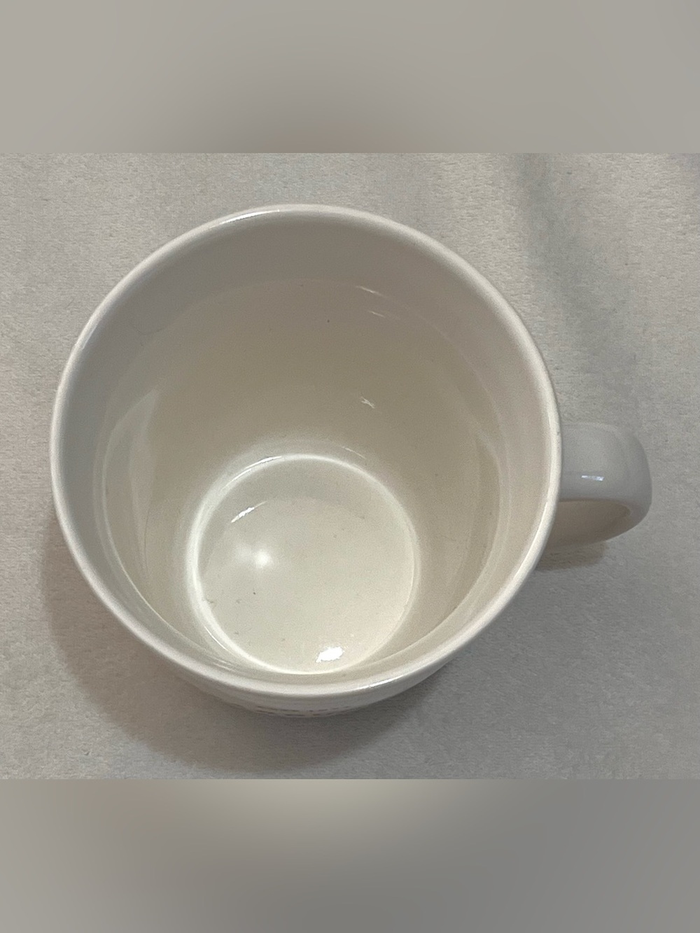 Starbucks Coffee Co 2007 Holiday Abbey White Ceramic Mug with Red Logo Est 1971 - Picture 2 of 9